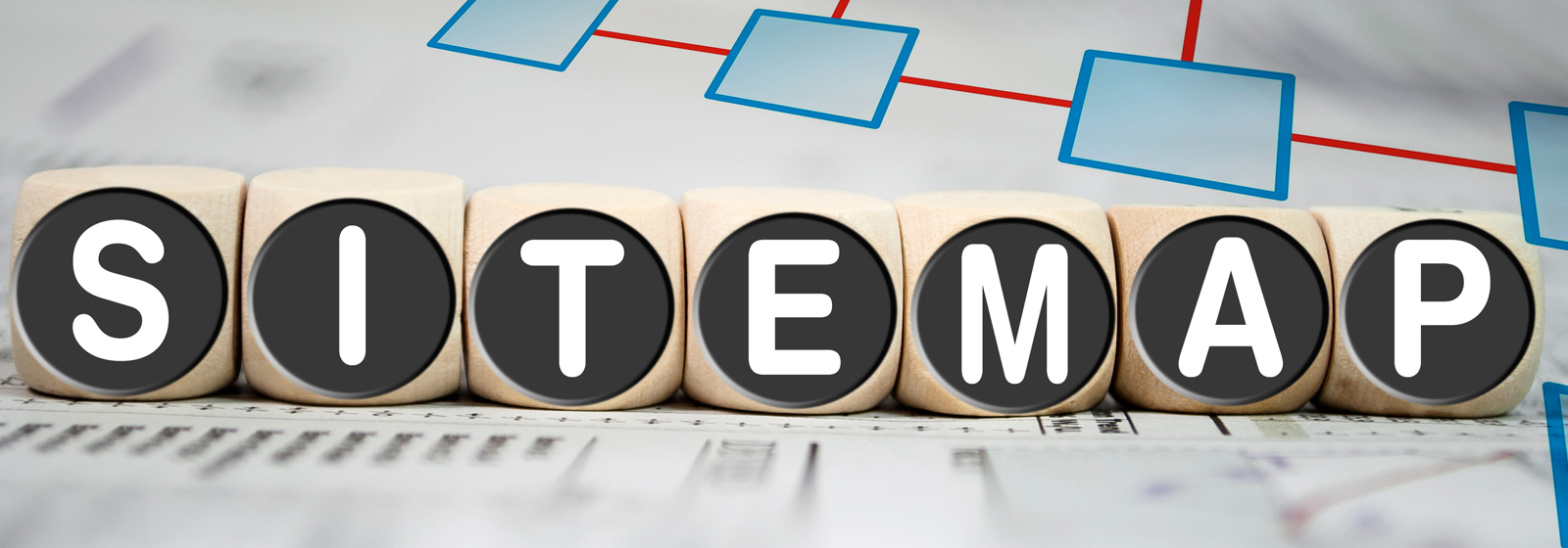 Conceptual image of a website structure or sitemap